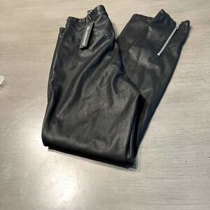 BLANKNYC The‎ Bond Black Faux Leather Pants with Zip Details Size 25